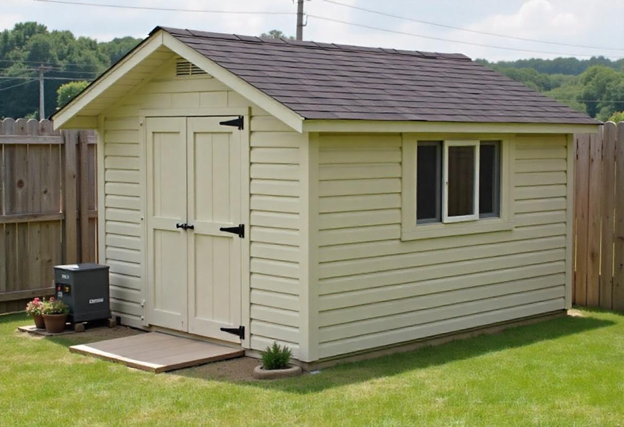 DIY pallet generator shed