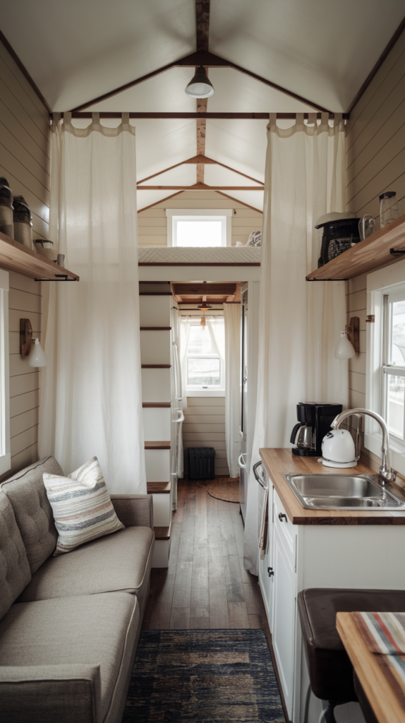 Fold-down desk with storage