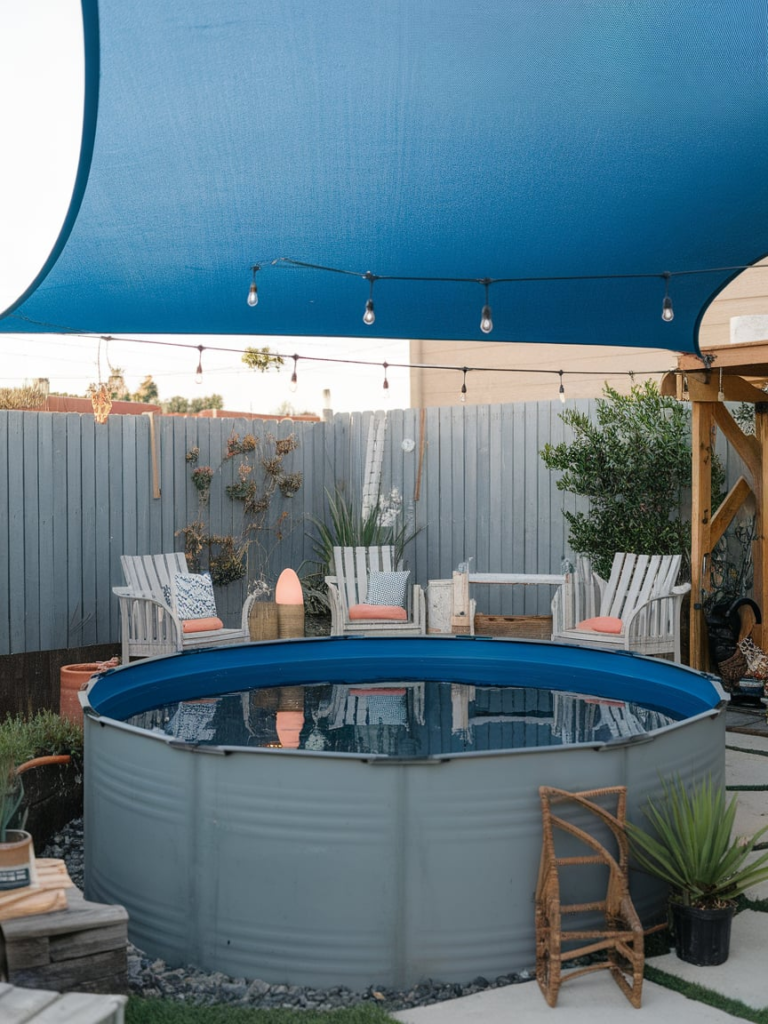 Kid-friendly stock tank pool