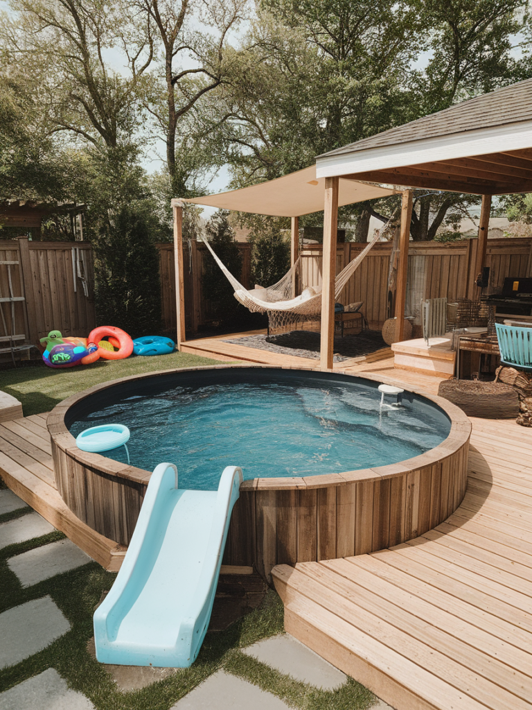 Mediterranean style stock tank pool