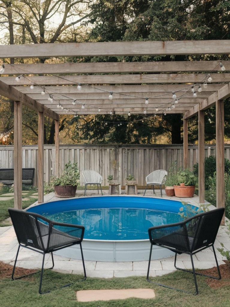 Desert style stock tank pool