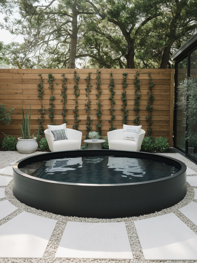 Zen garden stock tank pool