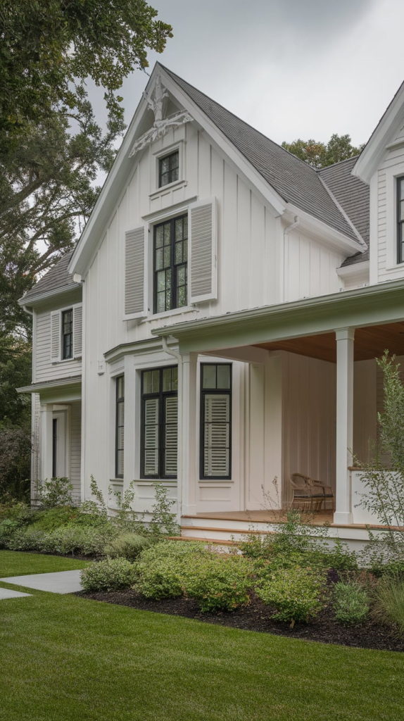 Farmhouse with reclaimed wood accents