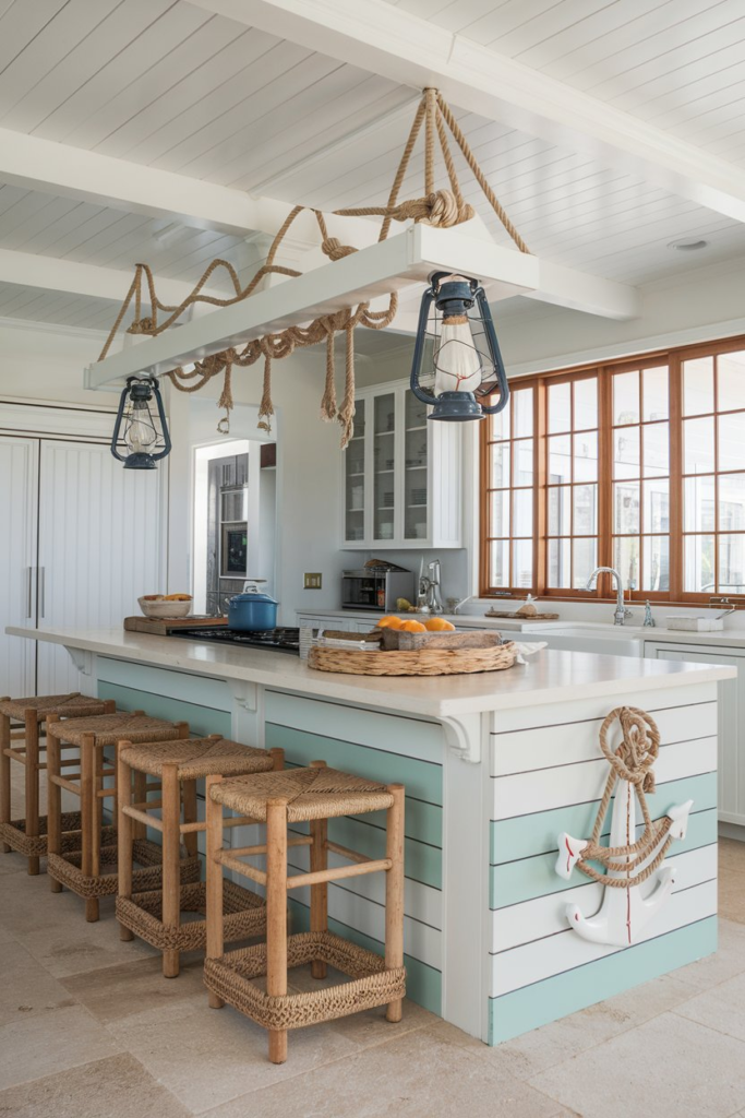 Green plants in beach house