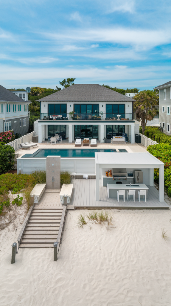 Natural beach house surroundings