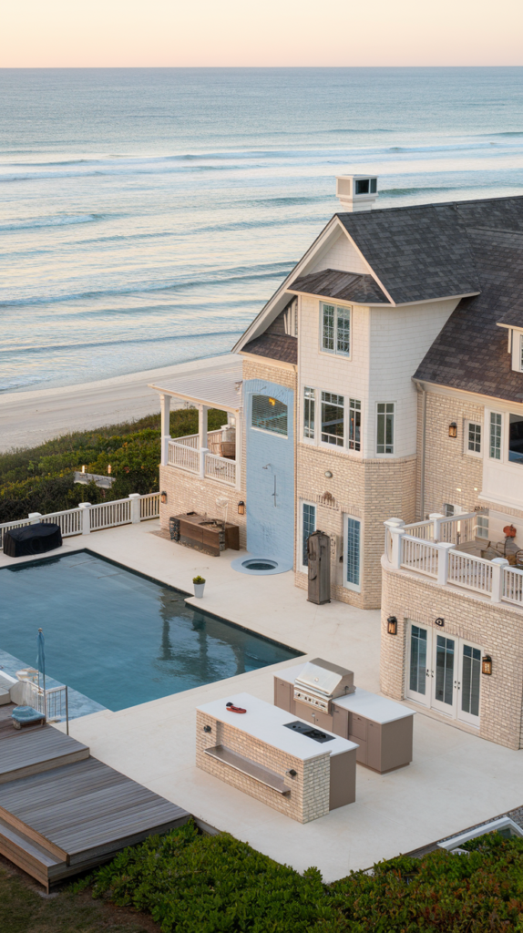 Serene beach house interior