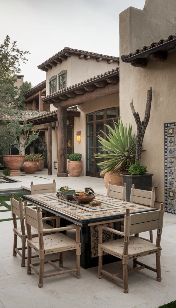 Modern Metal Outdoor Dining Table