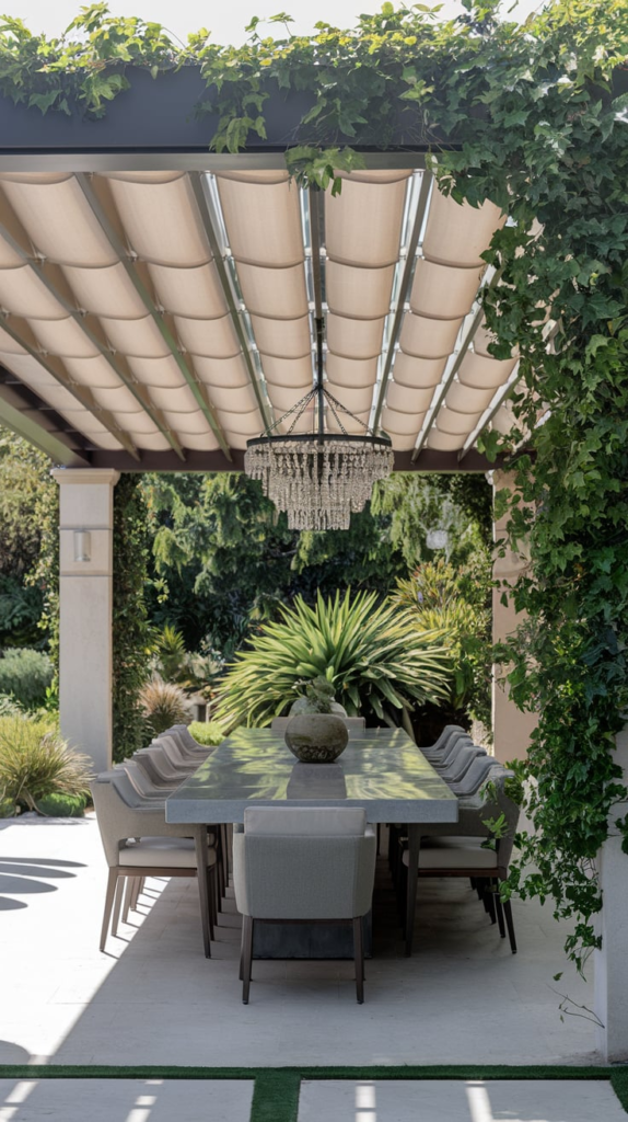 Glass-Top Outdoor Dining Table