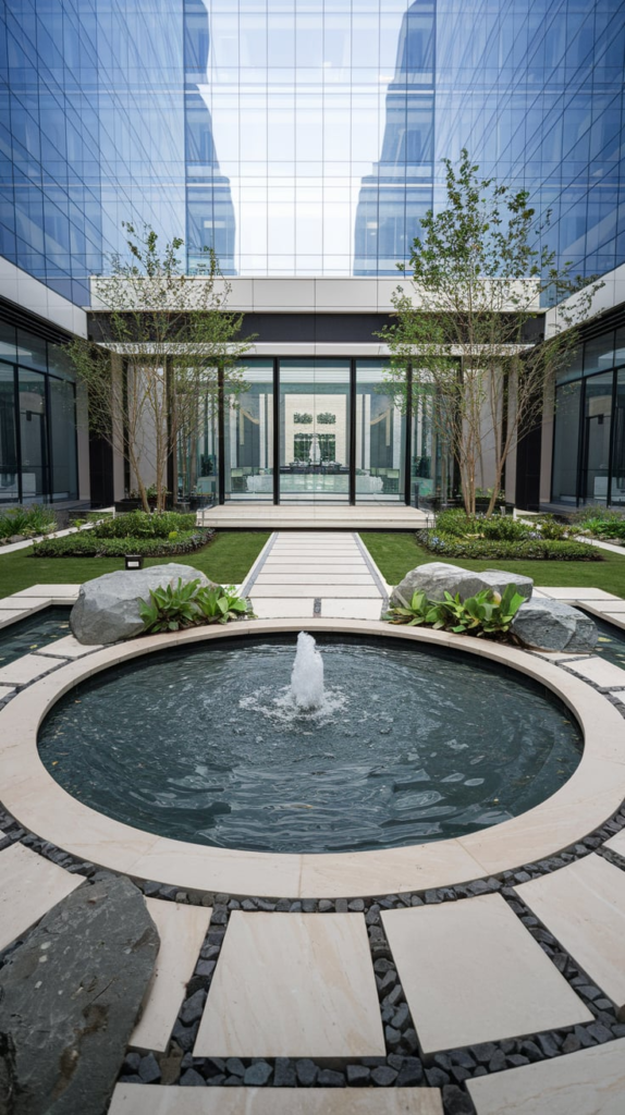 Aquatic plants in pond