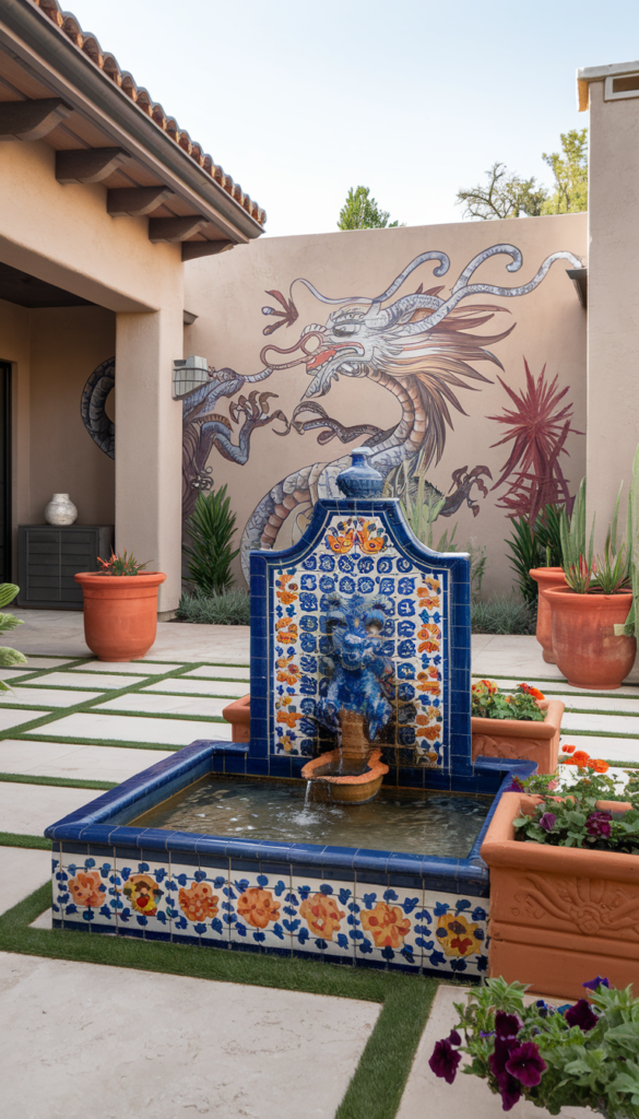 Small wooden bridge over pond