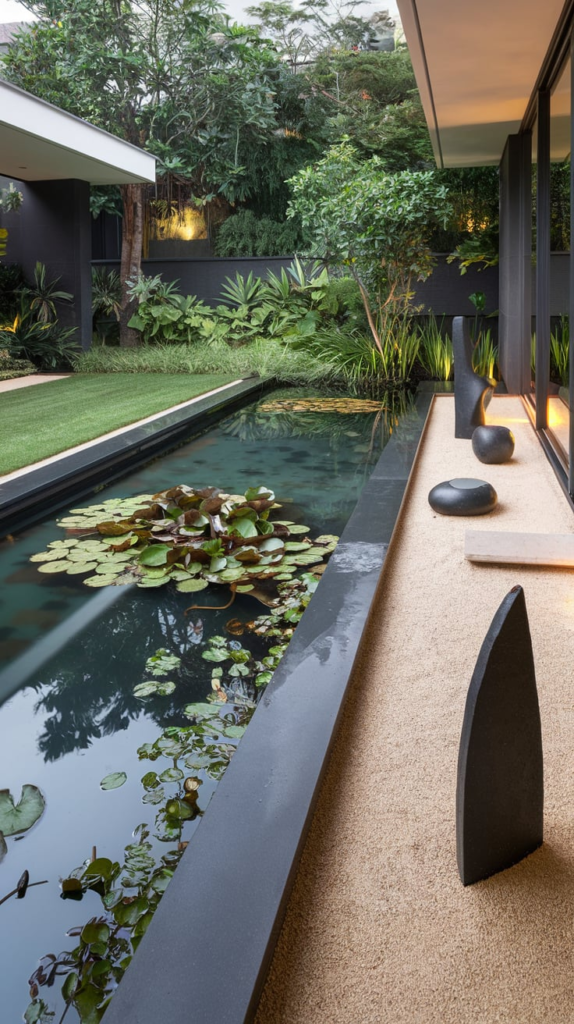 Stream flowing into pond