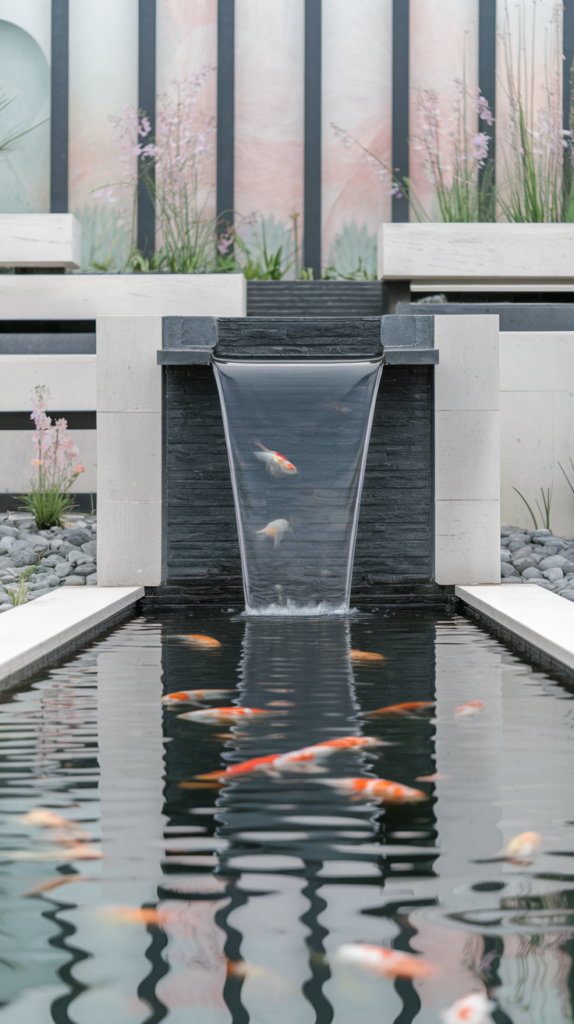 Bamboo water spout feature