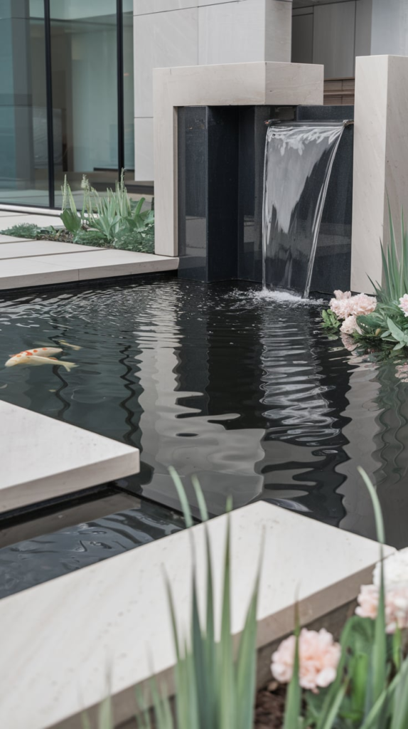 Bog garden near pond