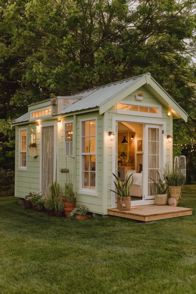 Large windows in tiny house