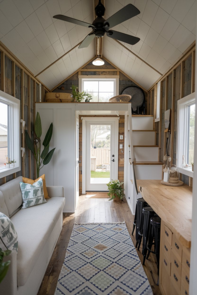 Solar panels on tiny house
