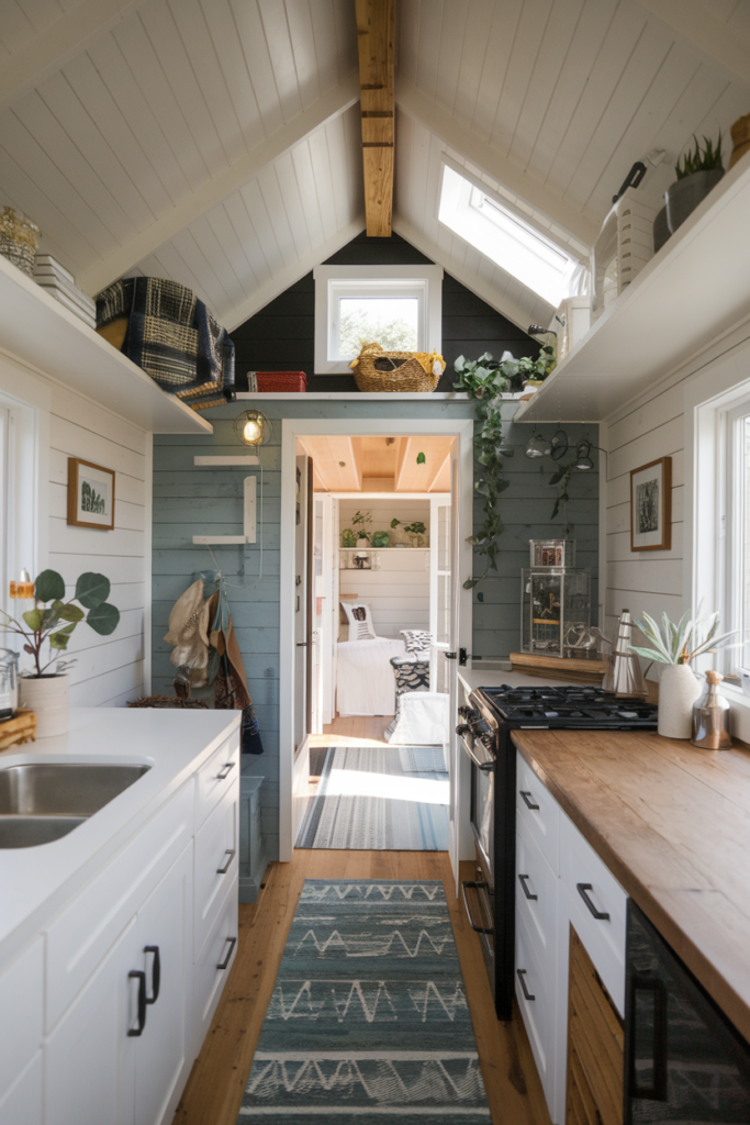 Composting toilet in tiny house