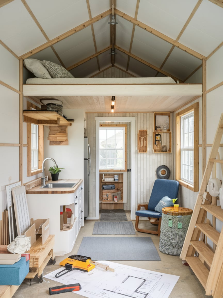 Exterior makeover of tiny house