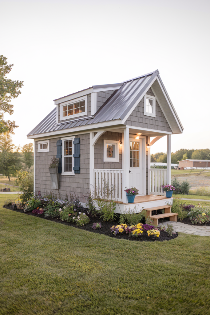 Green roof on tiny house