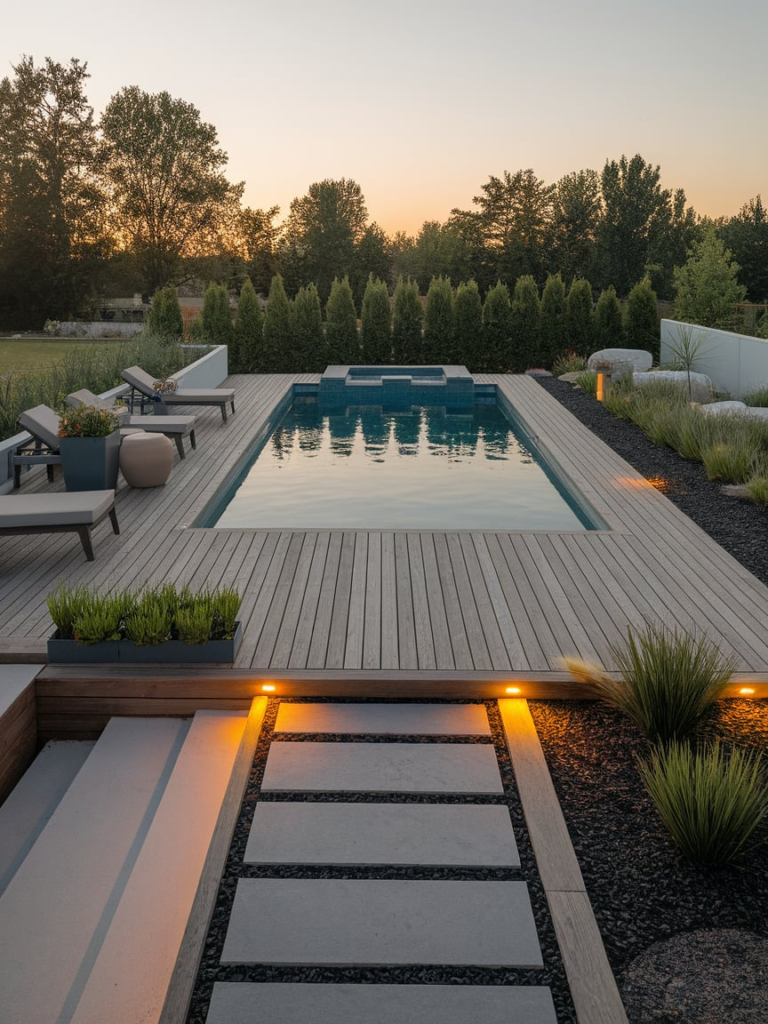 Secluded backyard oasis