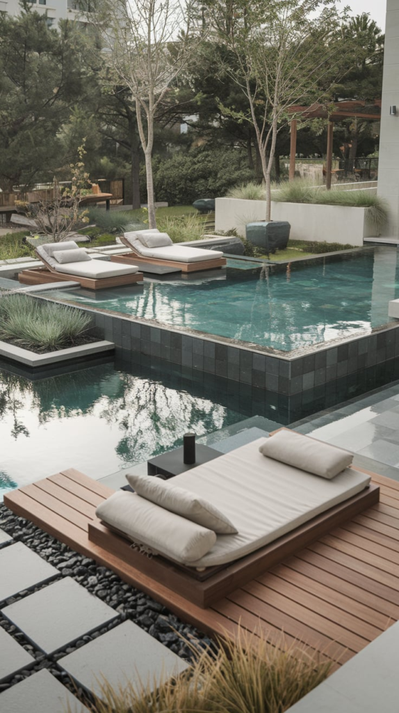 Infinity edge pool overlooking horizon