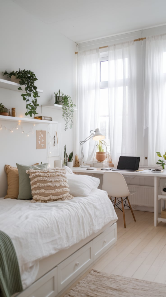 Reversible duvet on bed