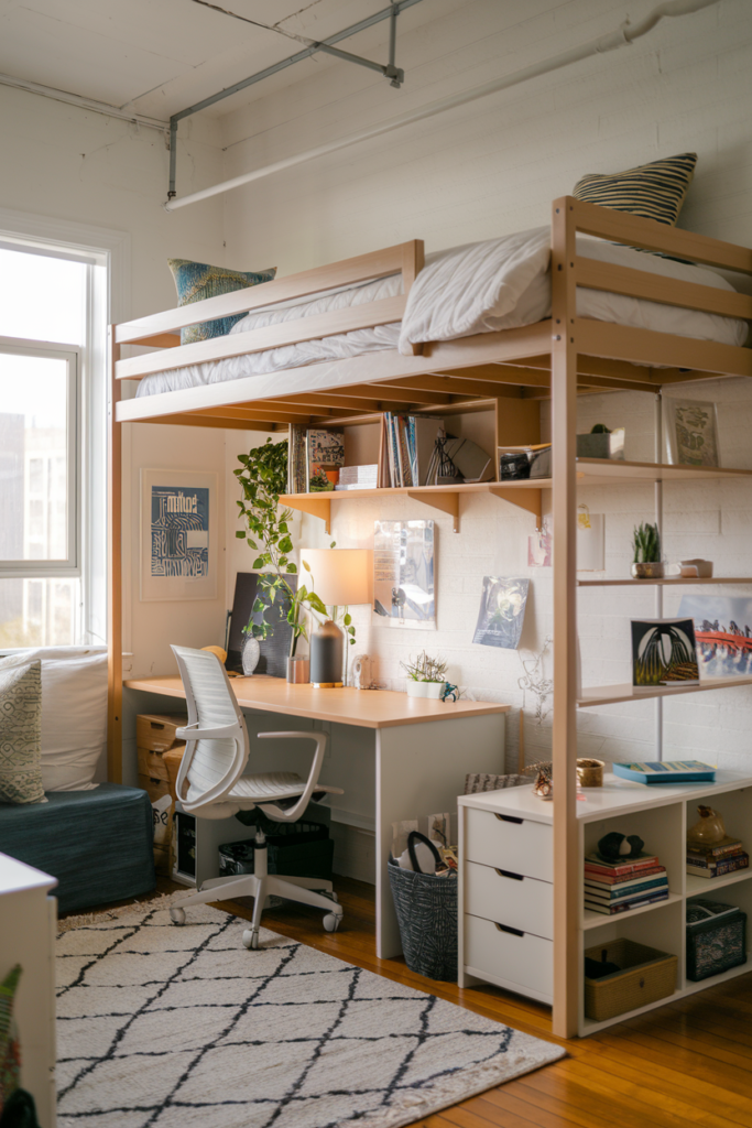 Personalized minimalist dorm decor