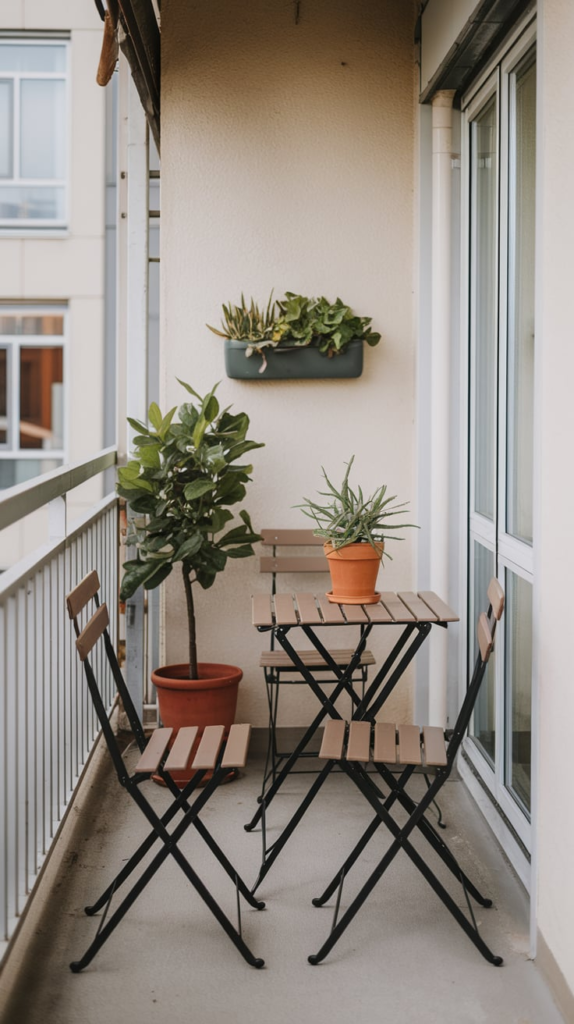 Wall-mounted shelf with decor