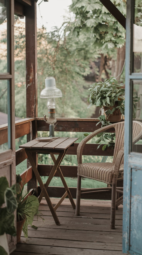 Outdoor rug on balcony