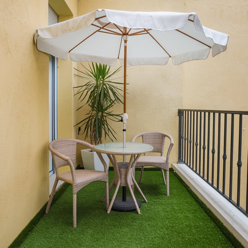 Rocking chair on balcony