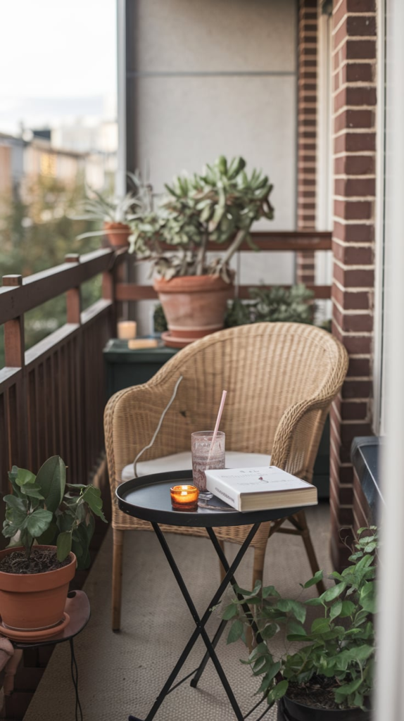 Side table with planter