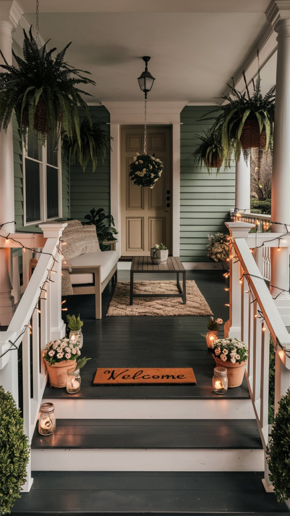 Cozy porch seating