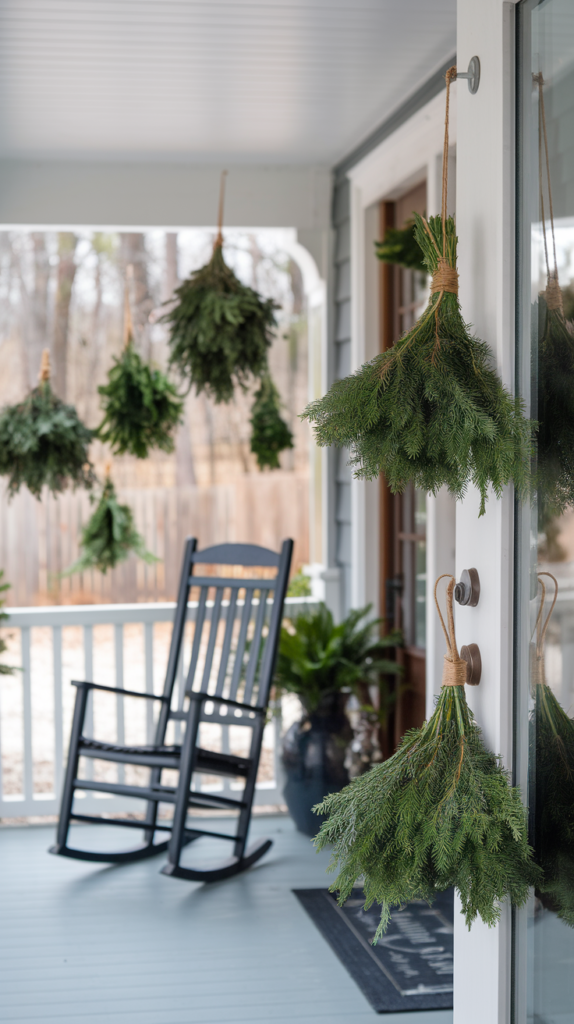 Hanging shelf with plants