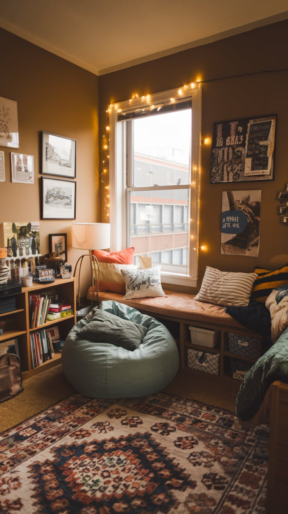 Cozy area rug in dorm
