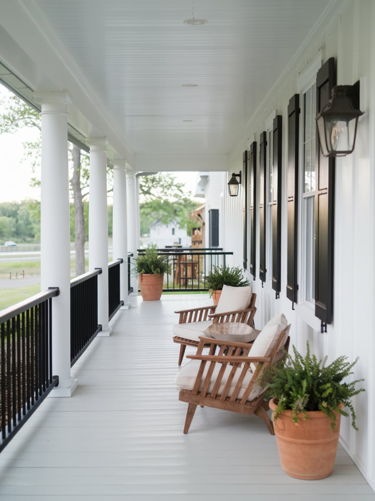 Potted Plants on Porch