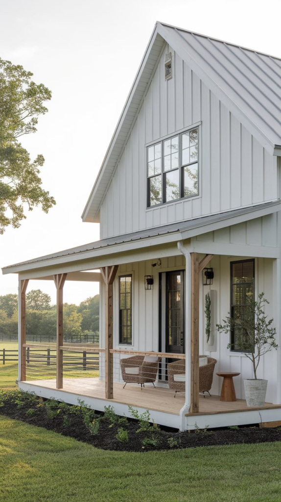 Rustic Planters on Porch