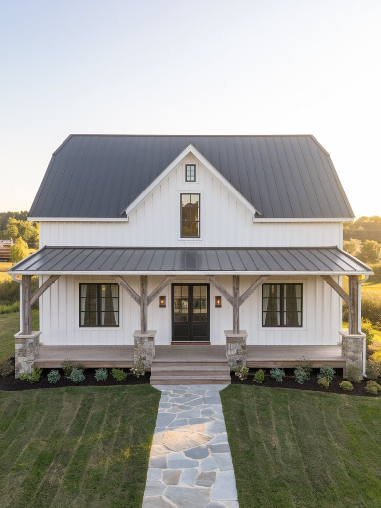 Vintage porch with antiques