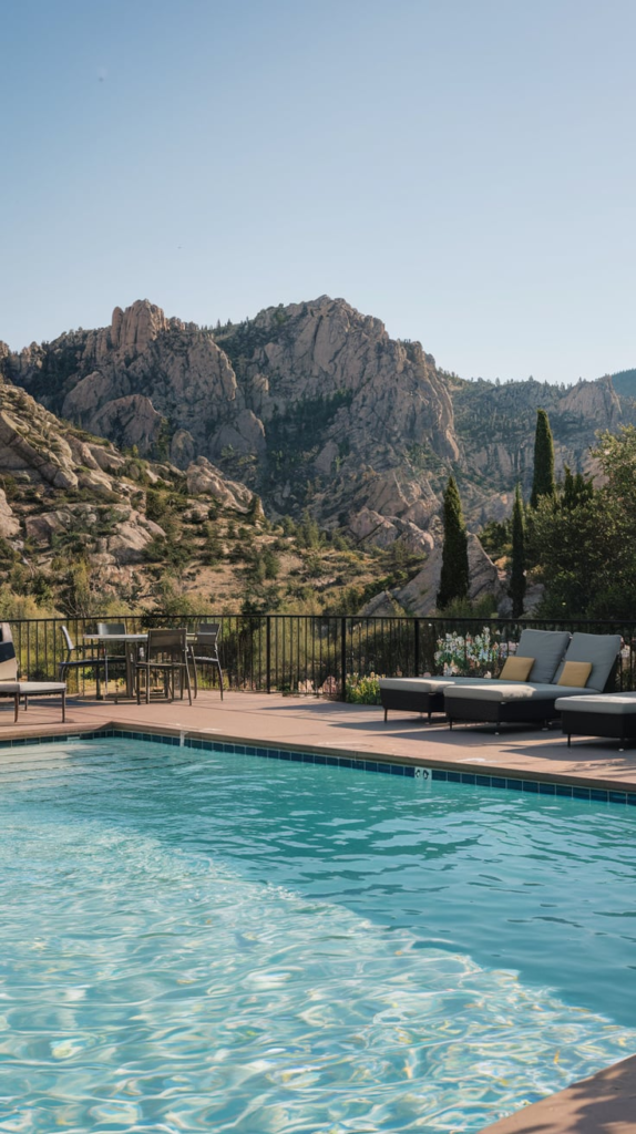 Outdoor infinity pool on rooftop