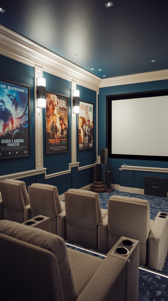 Home theater with reclining seats
