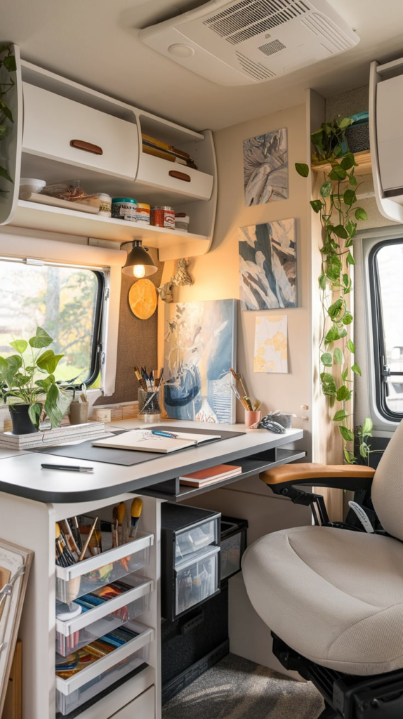 Art studio with natural light