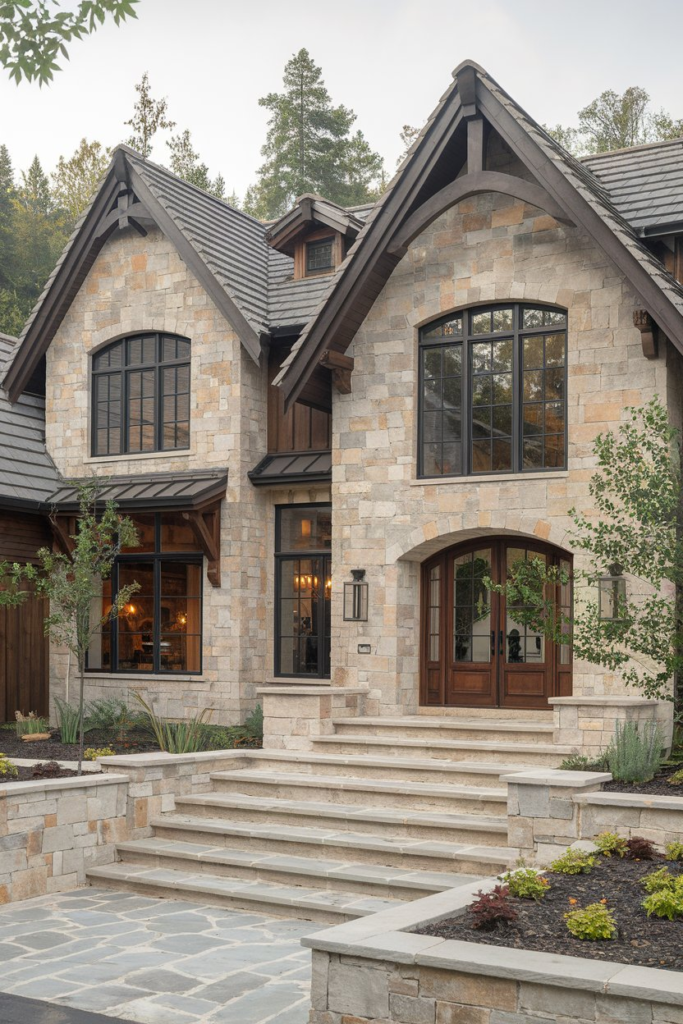 Thatched roof cottage surrounded by greenery