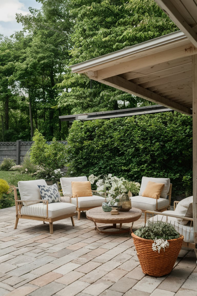 Circular Patio with Fire Pit