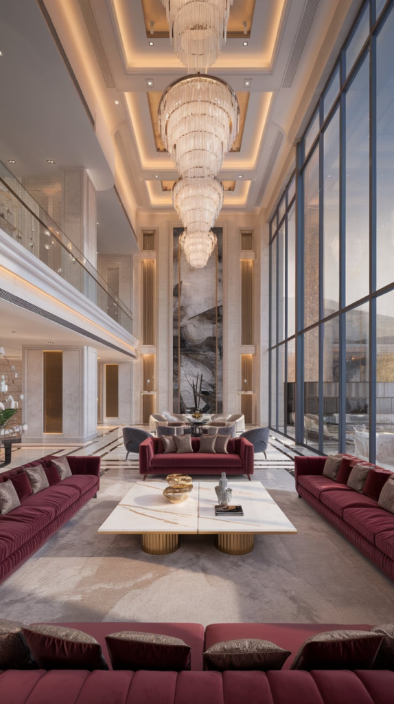 Double-height ceiling design
