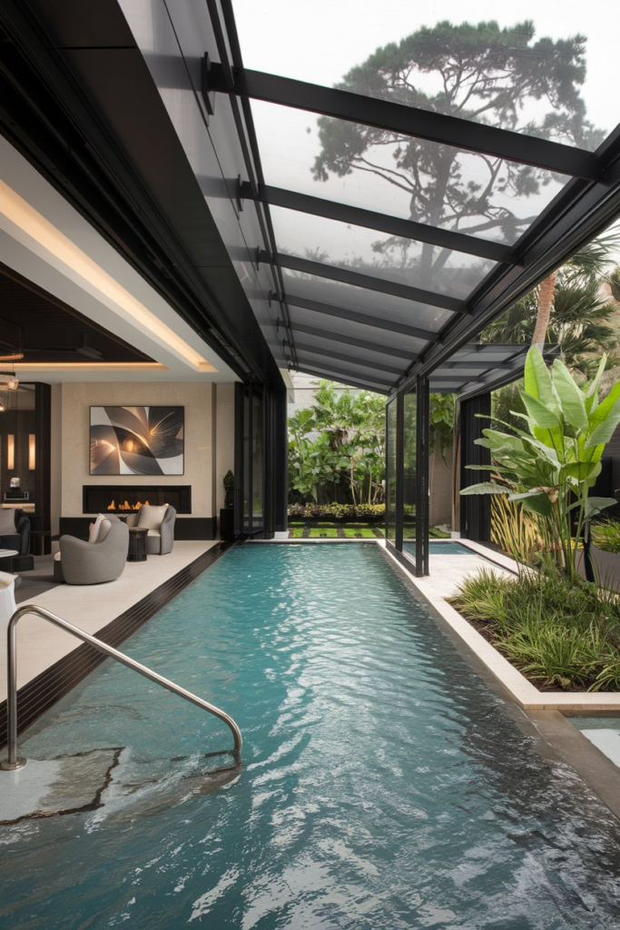 Indoor-outdoor pool design