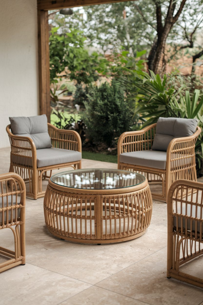 Poolside patio