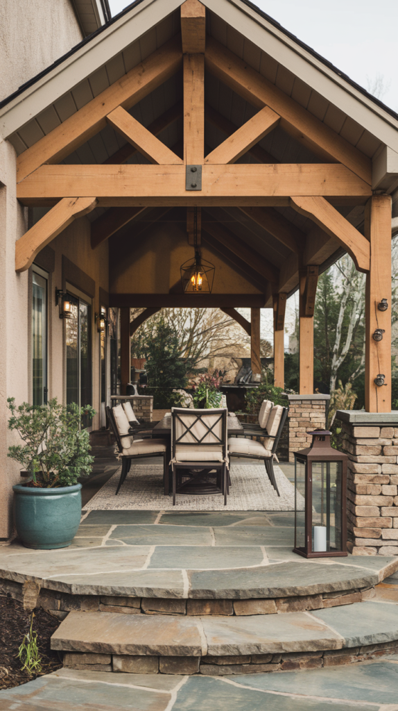 Beautiful transformed patio