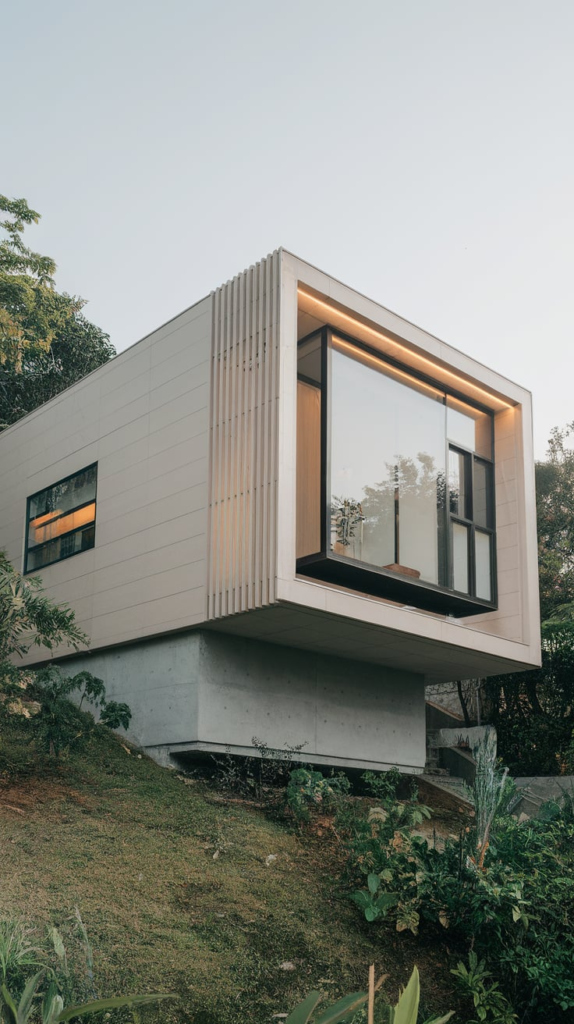 Sustainable materials on house exterior