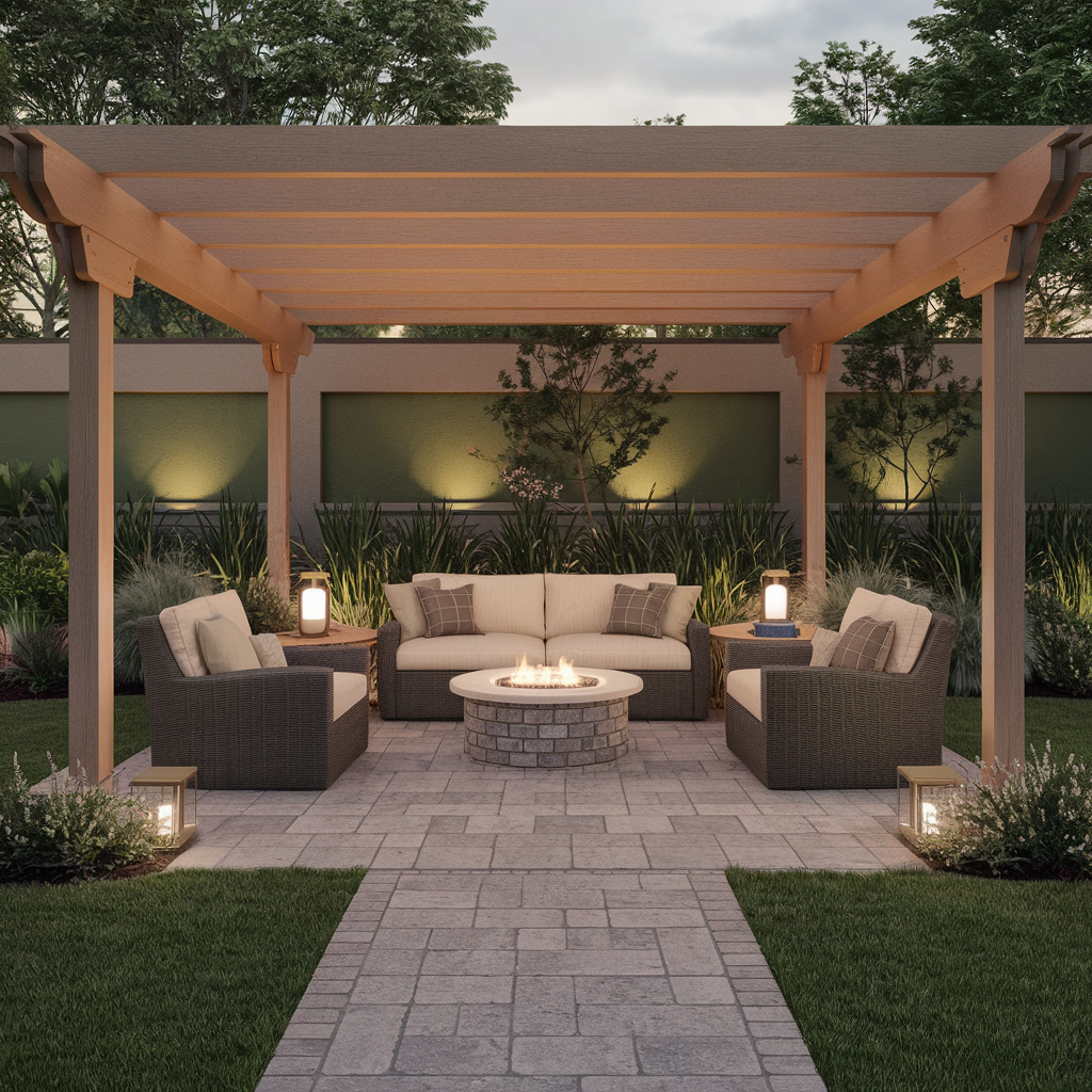 Tile Roof with Outdoor Kitchen