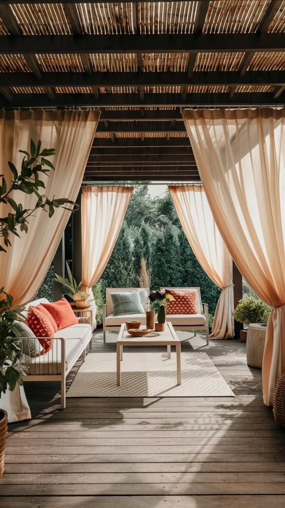 DIY outdoor bar on patio