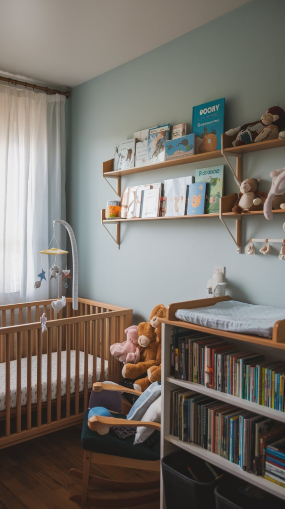Blackout curtains in nursery