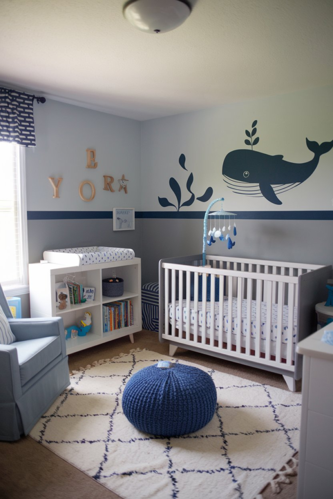 Black and white nursery decor